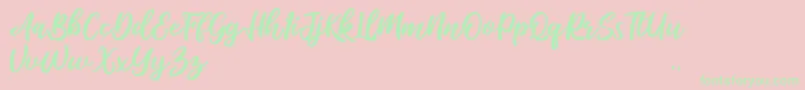Salika Font – Green Fonts on Pink Background