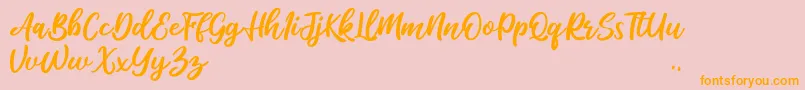 Salika Font – Orange Fonts on Pink Background