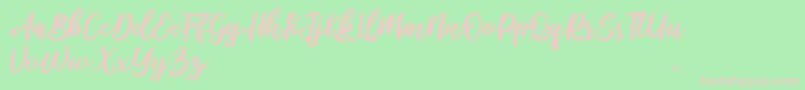 Salika-Schriftart – Rosa Schriften auf grünem Hintergrund