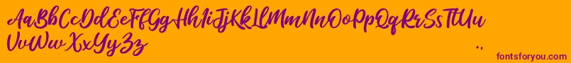 Salika Font – Purple Fonts on Orange Background