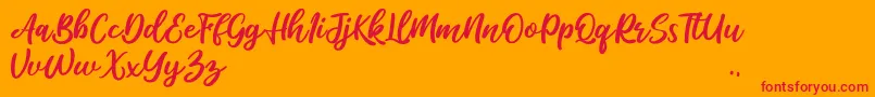 Salika Font – Red Fonts on Orange Background