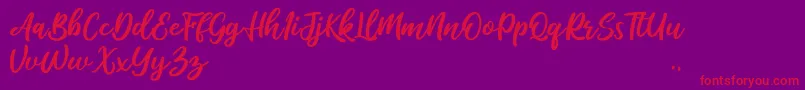 Salika Font – Red Fonts on Purple Background