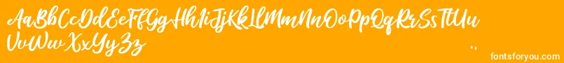 Salika Font – White Fonts on Orange Background