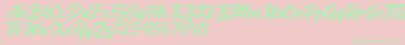 Salikin Font – Green Fonts on Pink Background