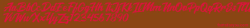 Salikin Font – Red Fonts on Brown Background