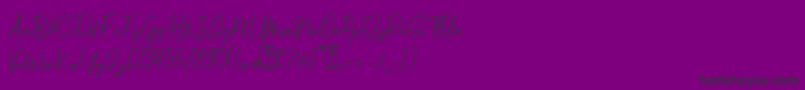 Salim DEMO-fontti – mustat fontit violetilla taustalla