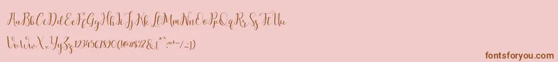salitascript Font – Brown Fonts on Pink Background