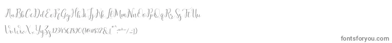 salitascript-Schriftart – Graue Schriften auf weißem Hintergrund