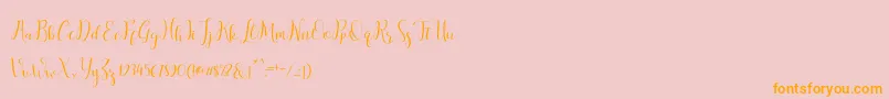 salitascript Font – Orange Fonts on Pink Background