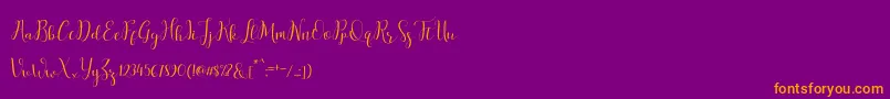 salitascript Font – Orange Fonts on Purple Background