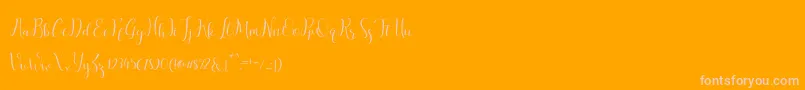 salitascript Font – Pink Fonts on Orange Background