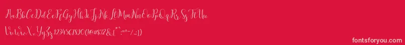 salitascript Font – Pink Fonts on Red Background