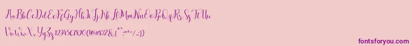 More about salitascript Font salitascript Font – Purple Fonts on Pink Background