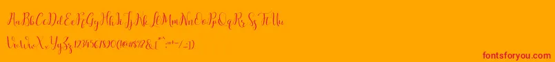 salitascript Font – Red Fonts on Orange Background