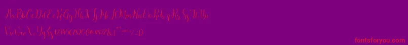 salitascript Font – Red Fonts on Purple Background