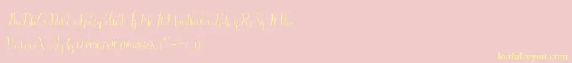 salitascript Font – Yellow Fonts on Pink Background