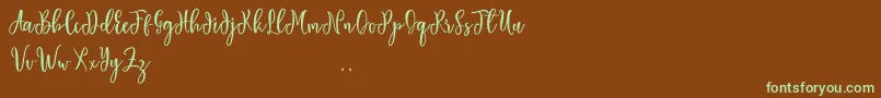 Sallat free Font – Green Fonts on Brown Background