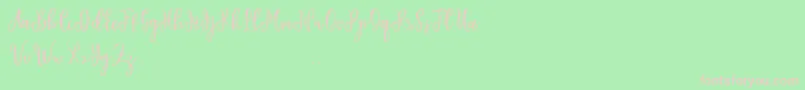 Sallat free Font – Pink Fonts on Green Background