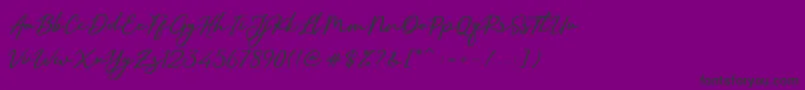 SallimSignature-Schriftart – Schwarze Schriften auf violettem Hintergrund