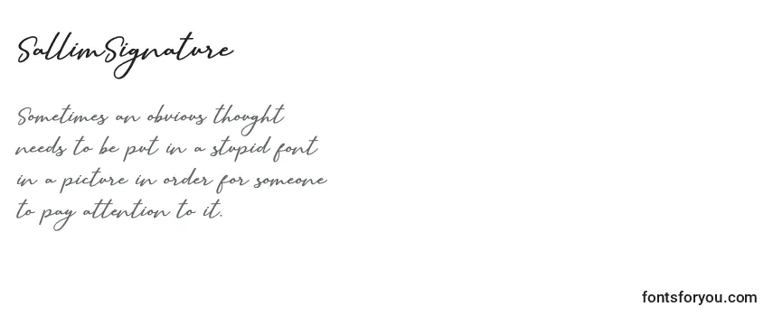 Schriftart SallimSignature