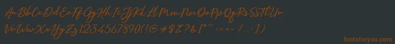 SallimSignature Font – Brown Fonts on Black Background