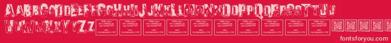 SonsofnoahRegular Font – Pink Fonts on Red Background
