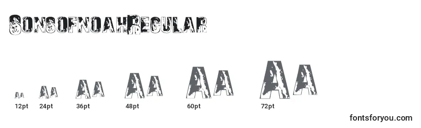 SonsofnoahRegular Font Sizes