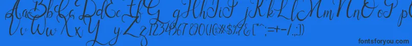 Sallisa Font – Black Fonts on Blue Background