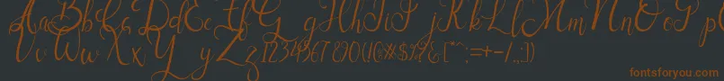 Sallisa Font – Brown Fonts on Black Background