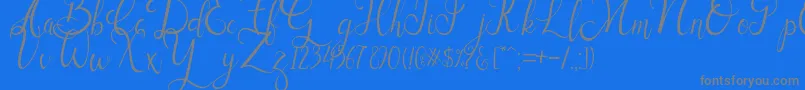 Шрифт Sallisa – серые шрифты на синем фоне