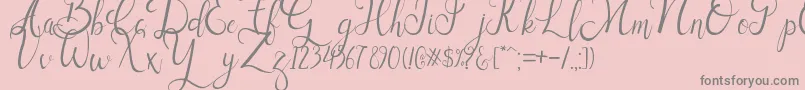 Sallisa-Schriftart – Graue Schriften auf rosa Hintergrund