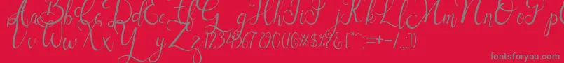 Sallisa Font – Gray Fonts on Red Background