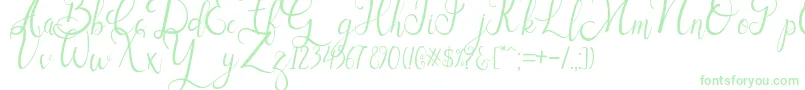 Sallisa-fontti – vihreät fontit valkoisella taustalla