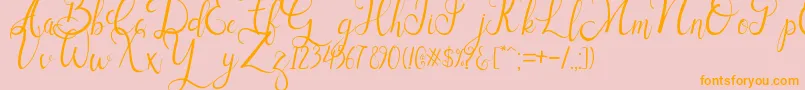 Sallisa Font – Orange Fonts on Pink Background