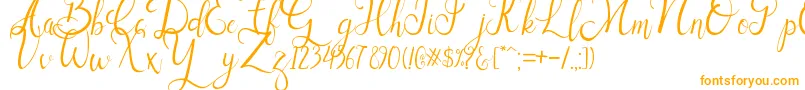 Czcionka Sallisa – pomarańczowe czcionki na białym tle