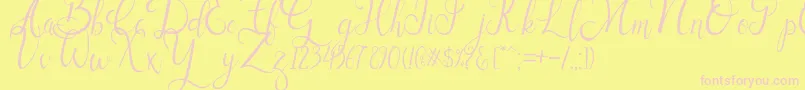 Sallisa Font – Pink Fonts on Yellow Background