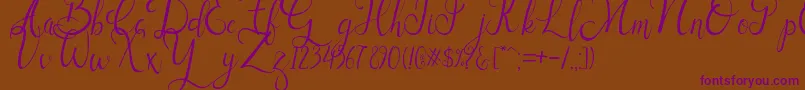 Sallisa Font – Purple Fonts on Brown Background