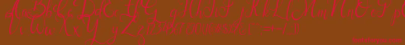 Sallisa Font – Red Fonts on Brown Background