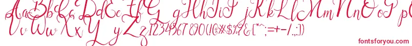 Sallisa Font – Red Fonts on White Background