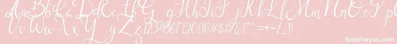 Sallisa-Schriftart – Weiße Schriften auf rosa Hintergrund