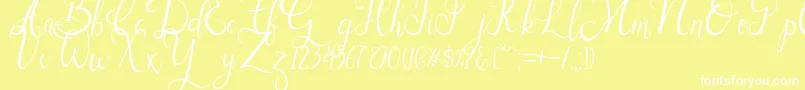Czcionka Sallisa – białe czcionki na żółtym tle