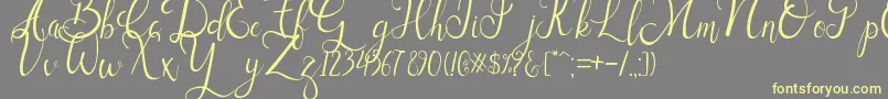 Sallisa Font – Yellow Fonts on Gray Background