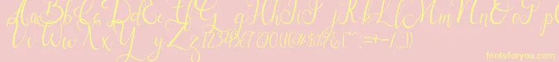 Sallisa Font – Yellow Fonts on Pink Background