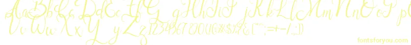 Fonte Sallisa – fontes amarelas em um fundo branco