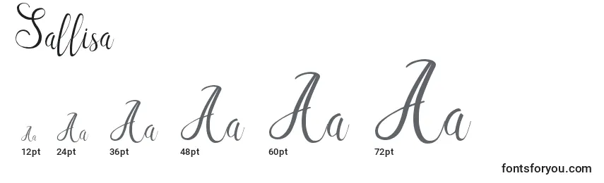 Sallisa Font Sizes