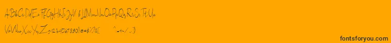 Czcionka Sallita Free Version – czarne czcionki na pomarańczowym tle