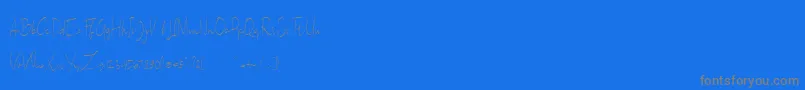 Czcionka Sallita Free Version – szare czcionki na niebieskim tle