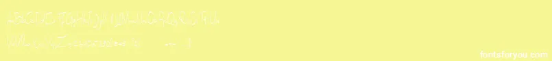 Шрифт Sallita Free Version – белые шрифты на жёлтом фоне