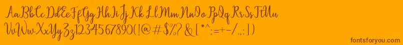Sallita Font – Brown Fonts on Orange Background