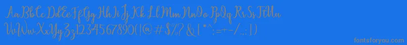 Sallita Font – Gray Fonts on Blue Background